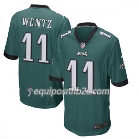 Camiseta Hombre NFL Philadelphia Eagles Carson Wentz 11 Nike Verde Camiseta Hombre NFL Philadelphia Eagles Carson Wentz 11 Nike Verde